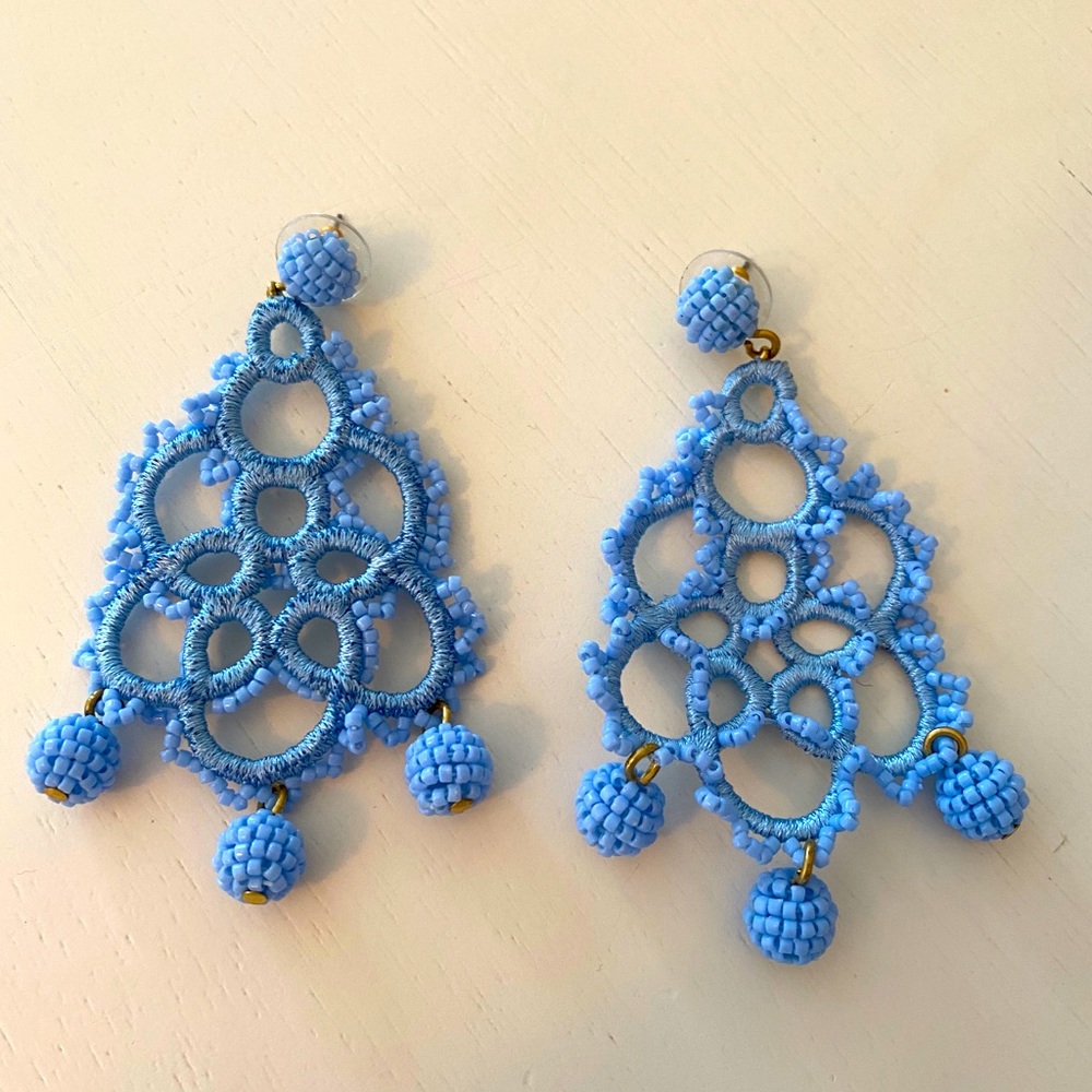 blue chandelier earrings